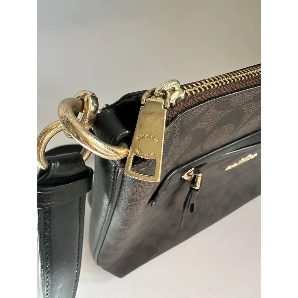 COACH Mae File Crossbody In Signature Canvas coach bag
